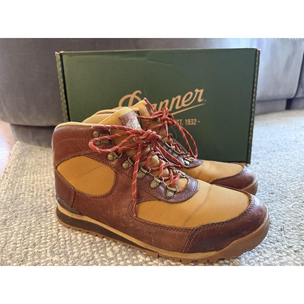 Danner Jag Boots Mens Size 8.5 Brown Tan Waterproof Leather Ankle Hiking 32230